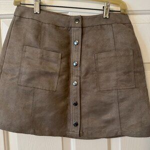 Jack by BB Dakota Suede Skirt, 2, Grey